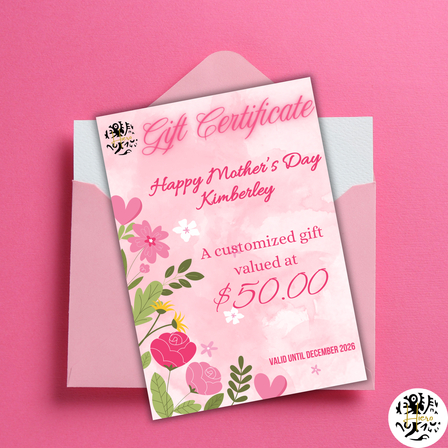 Mother's Day - $50.00 Gift Certificate