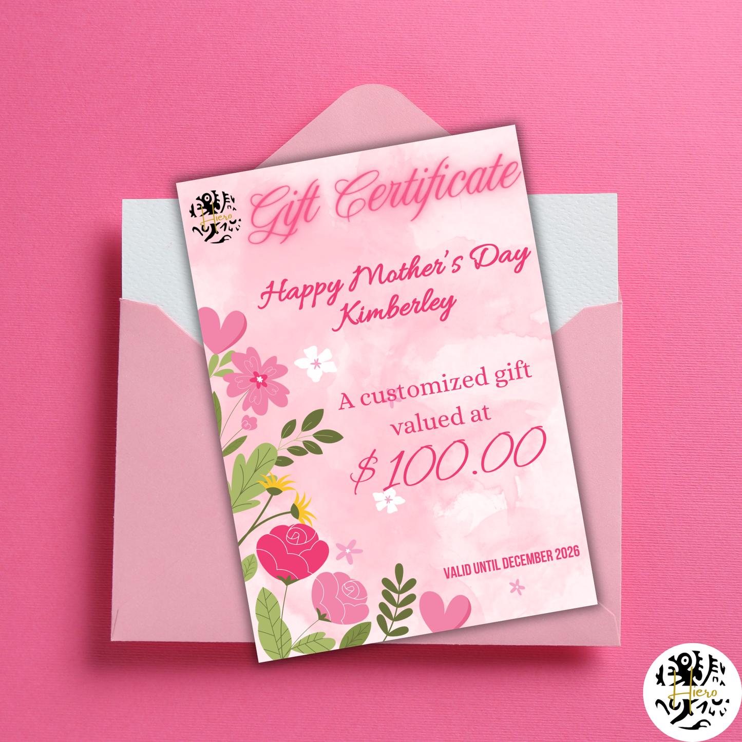 Mother's Day - $100.00 Gift Certificate
