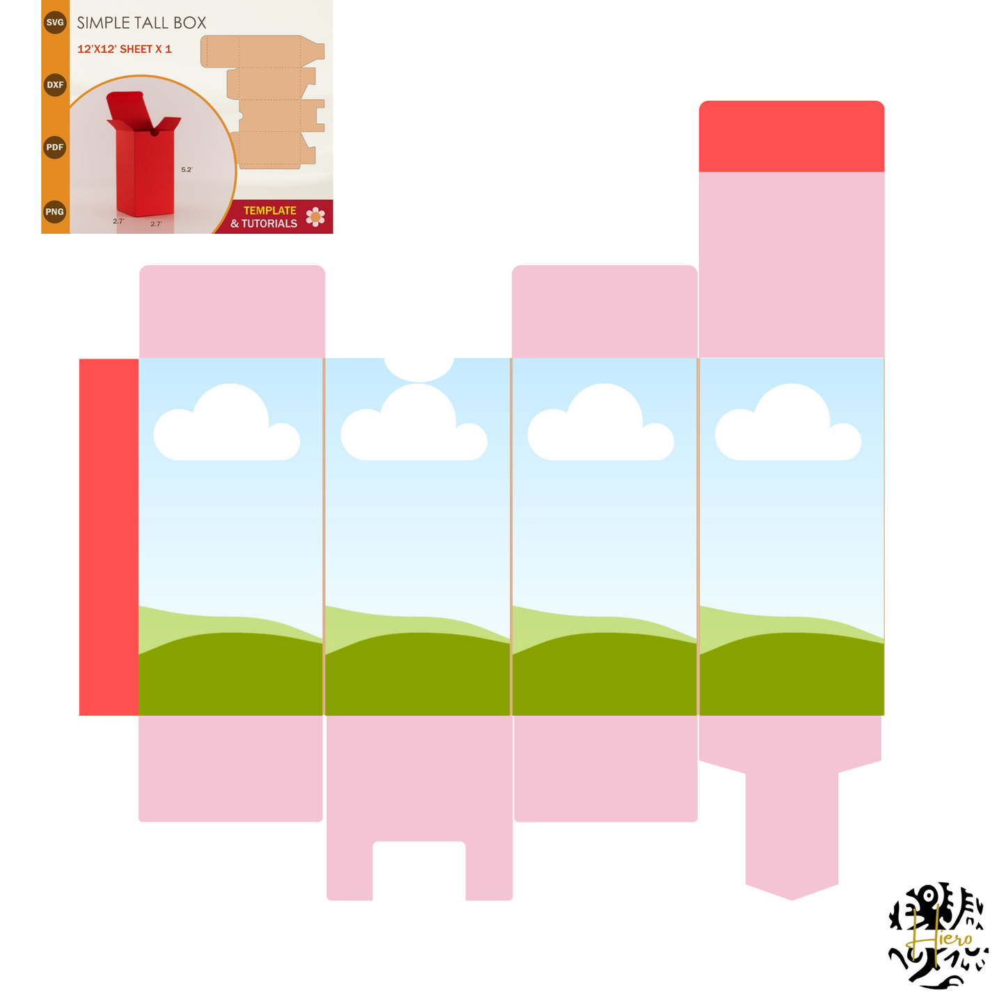 Custom Treat Boxes - Simple Tall Box