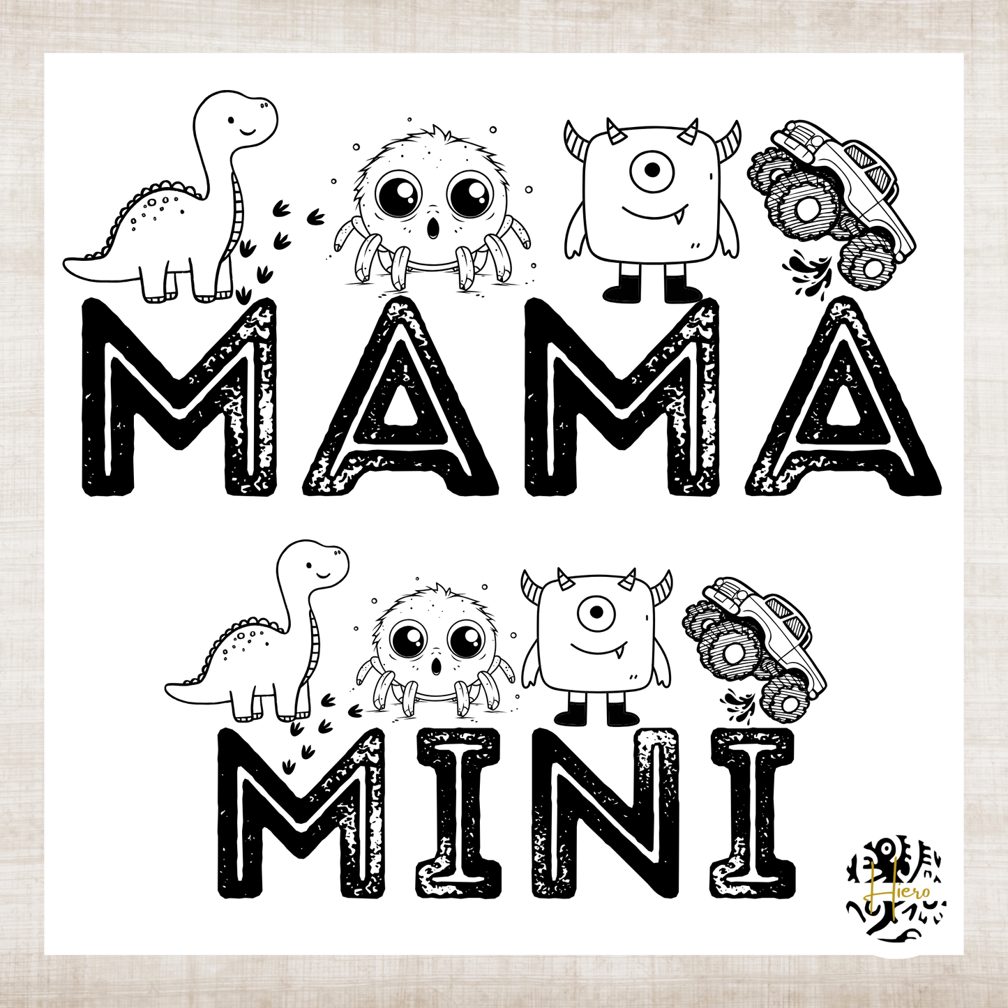 Mama & Mini Shirts - Little Monsters