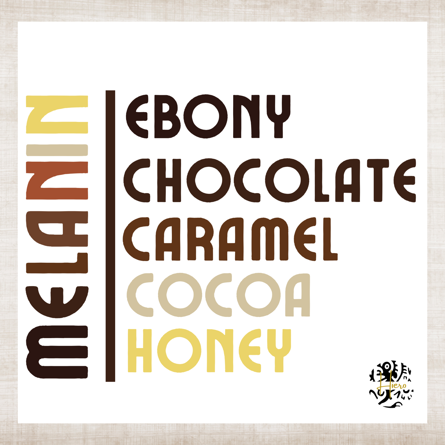 Melanin Collection T-Shirt - Ebony-Honey