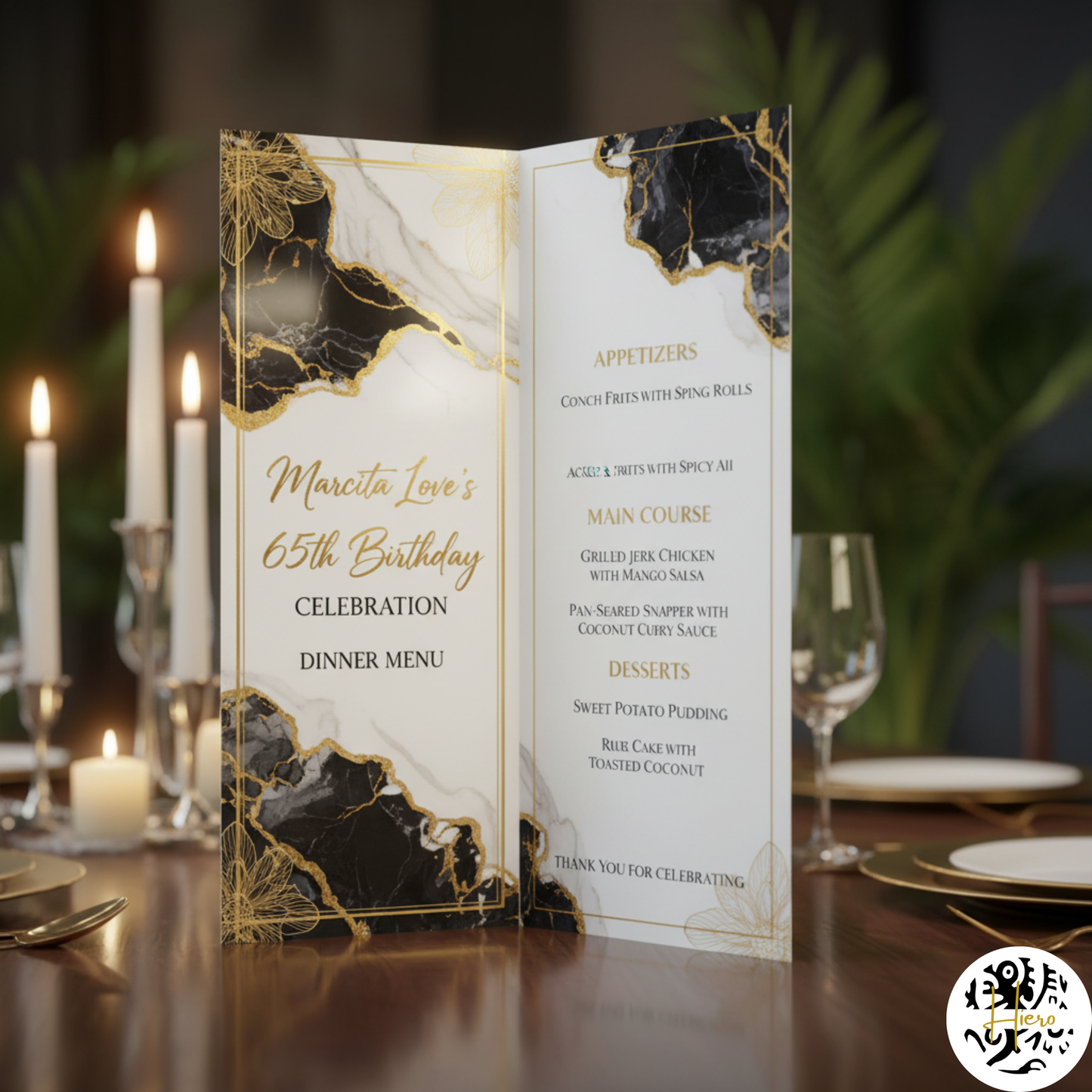 Menu Cards - Folded