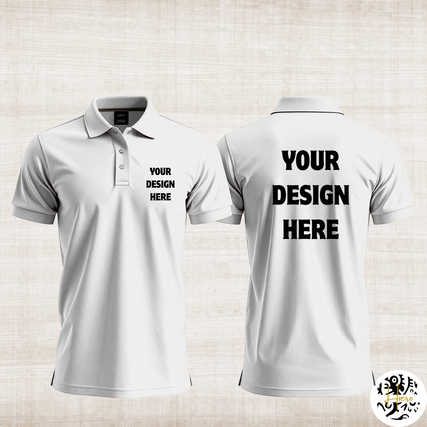 Custom Shirt - Polo Shirt (Pocket-sized & Back) Sm-Lg
