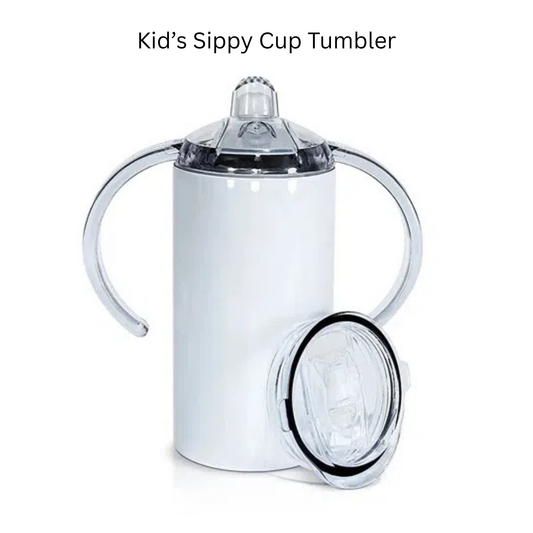 12 oz Customized Tumbler - Kid's Sippy Cup