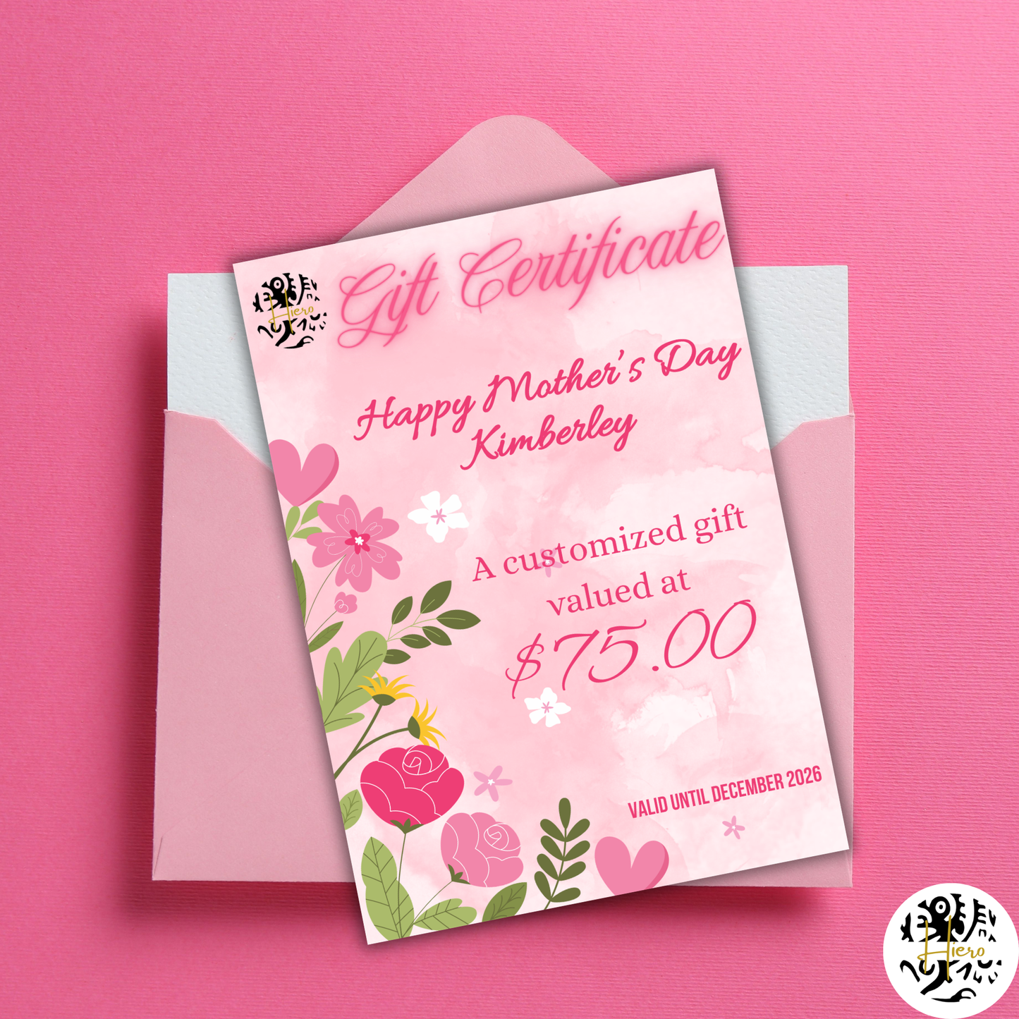 Mother's Day - $75.00 Gift Certificate