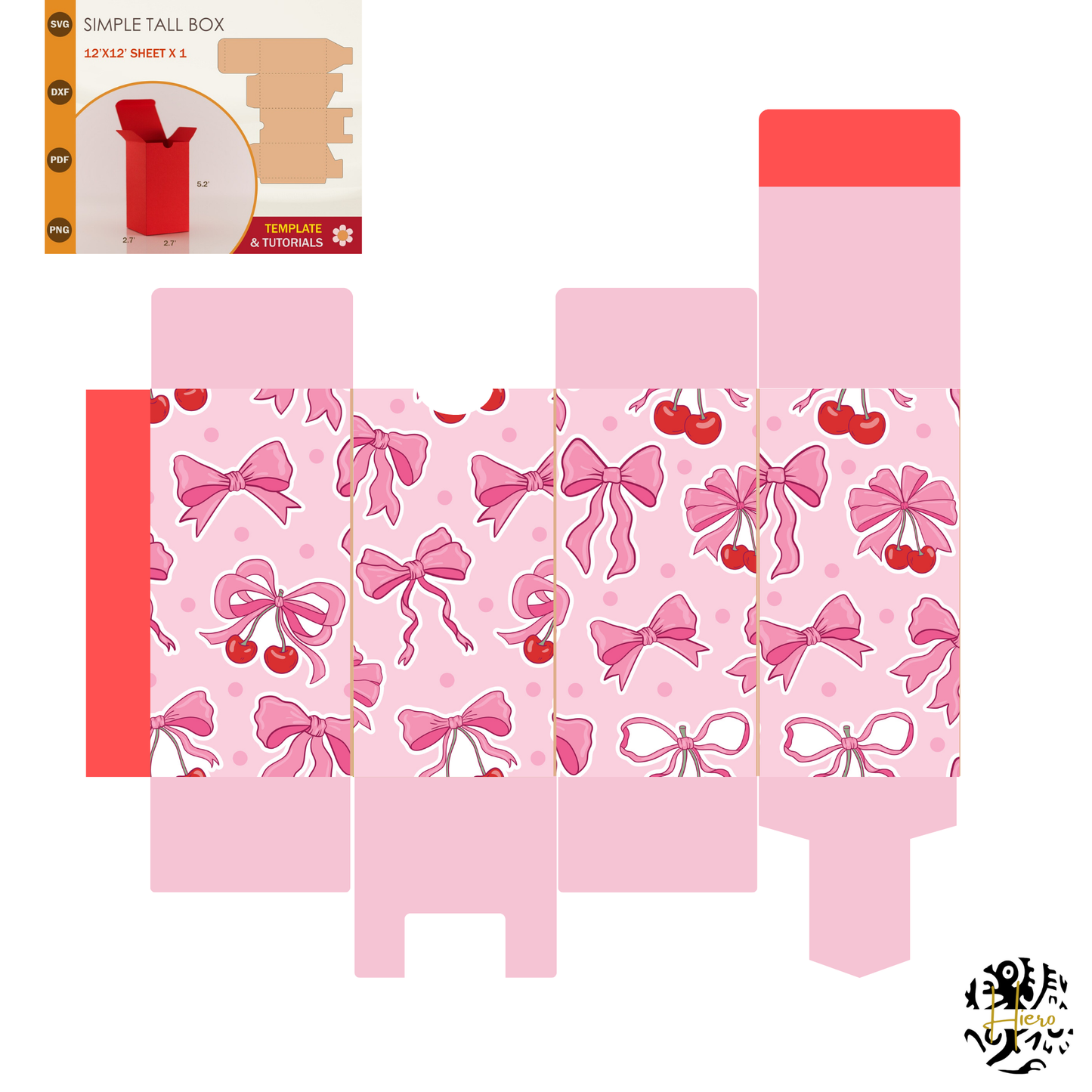 Custom Treat Boxes - Simple Tall Box (Digital File)