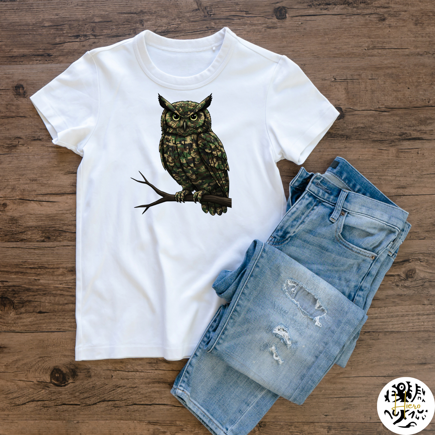 Everyday Signature T-Shirt - Camo Owl