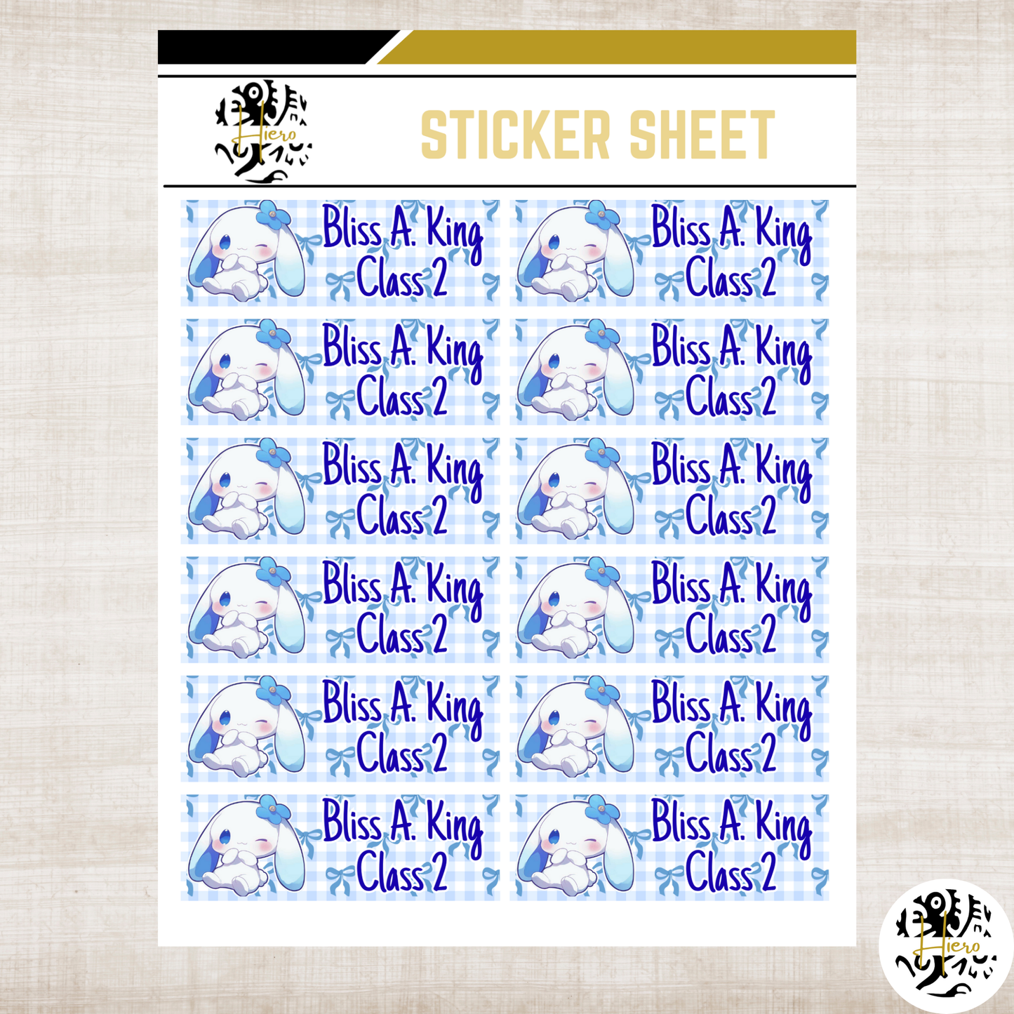 School Sticker Sheet - 8.5x11 inch