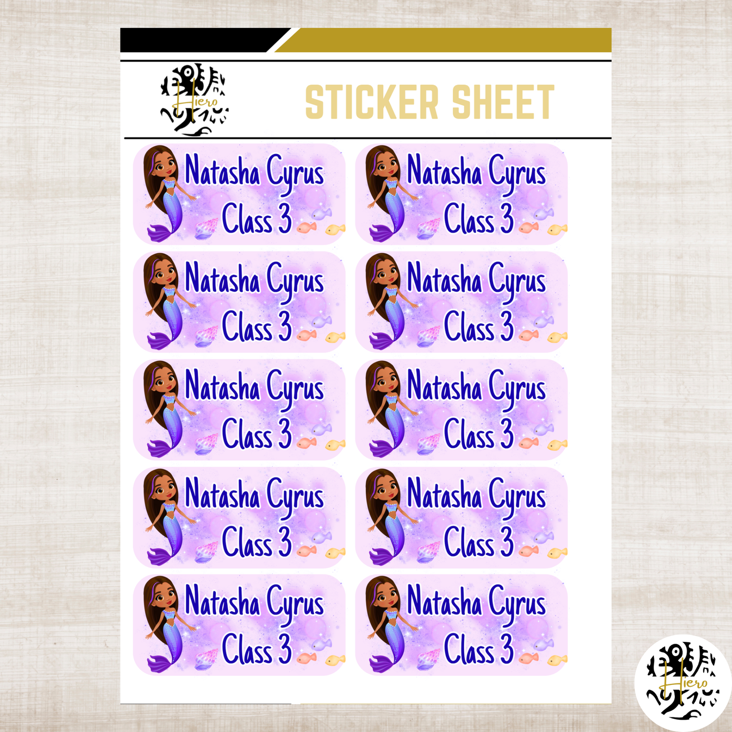 School Sticker Sheet - 8.5x11 inch