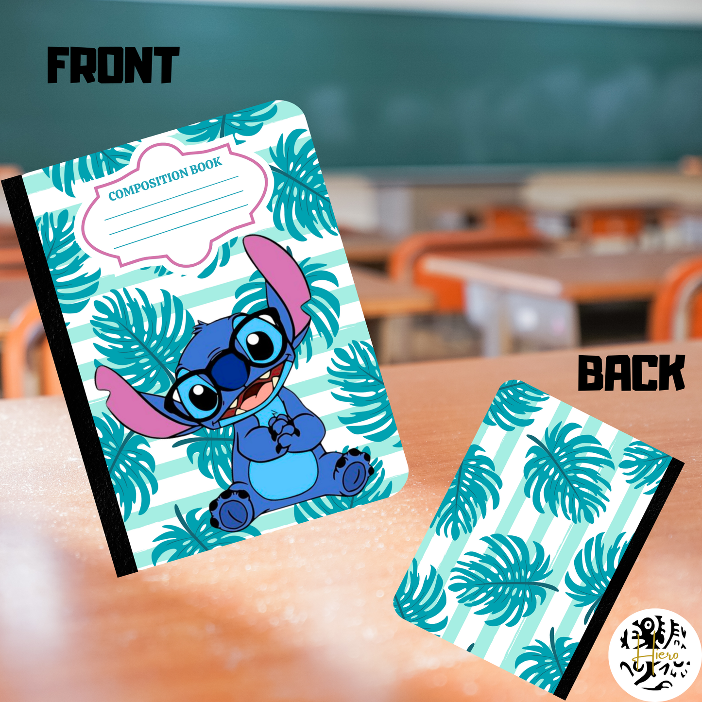 Composition Notebook - Cute Blue Monster