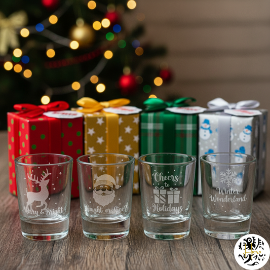 Glassware - Etched Shot Glasses