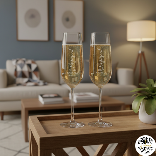 Glassware - Etched Champagne Flute