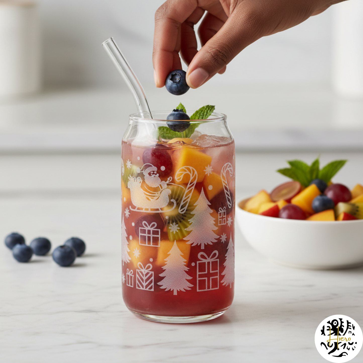 Glassware - Etched Glass Can Full Wrap