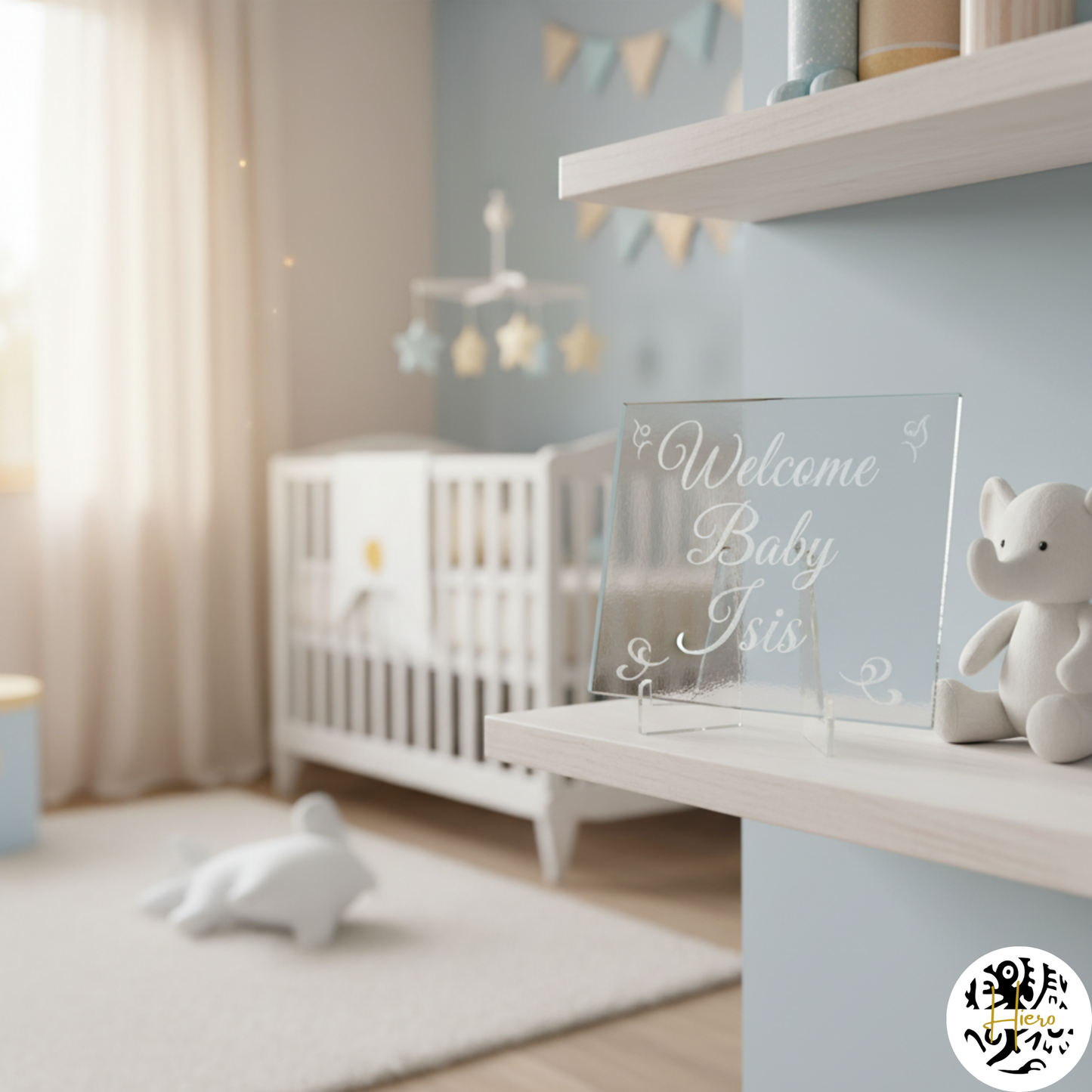 Glassware - Etched Rectangle Plaque