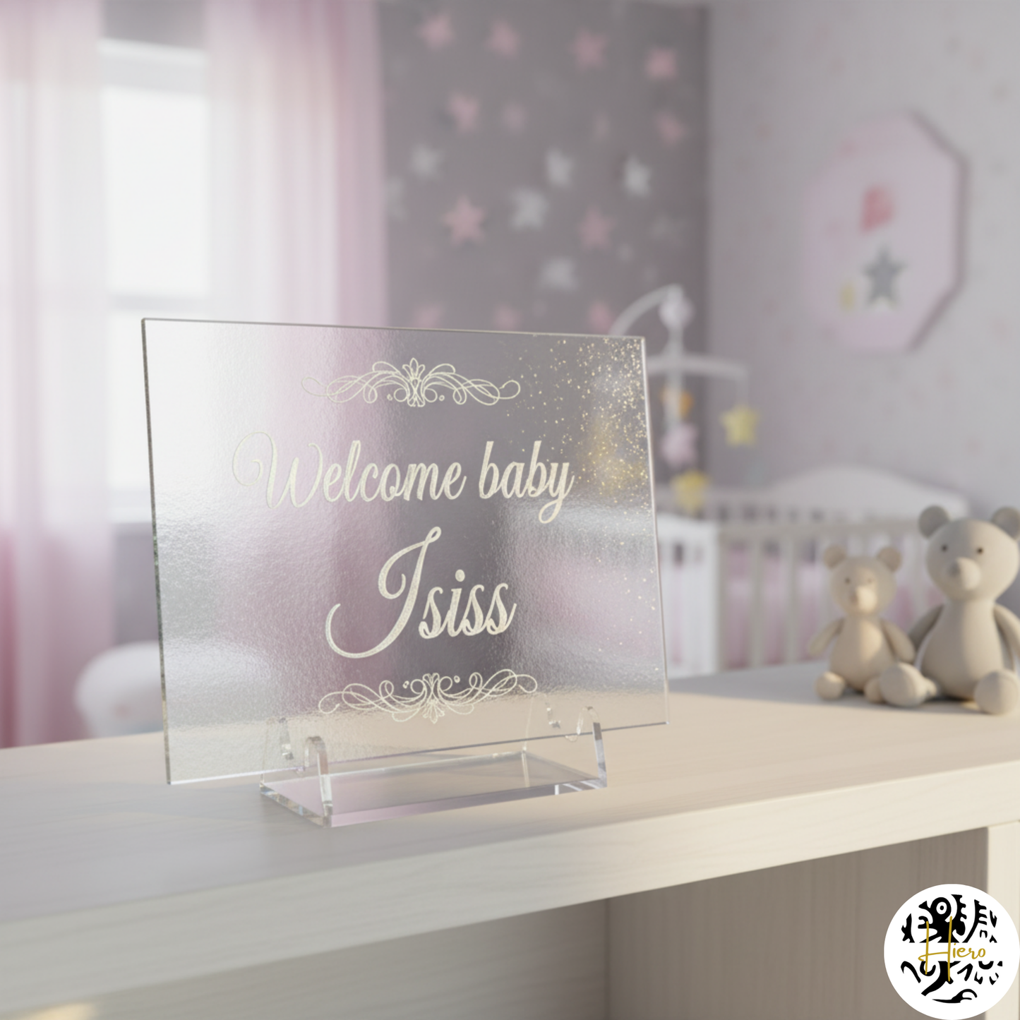 Glassware - Etched Rectangle Plaque
