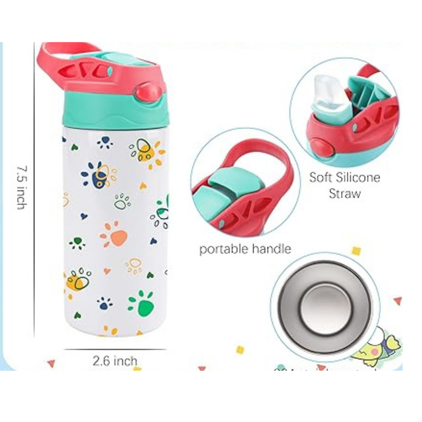 12 oz Customized Tumbler - Kid's Flip-top