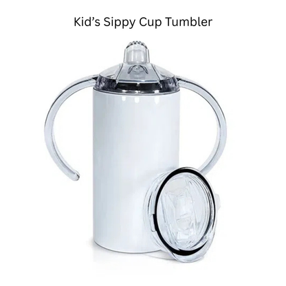 12 oz Customized Tumbler - Kid's Sippy Cup