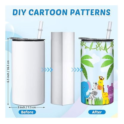 12 oz Customized Tumbler - Kid's Sippy Cup