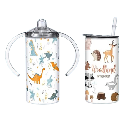 12 oz Customized Tumbler - Kid's Sippy Cup